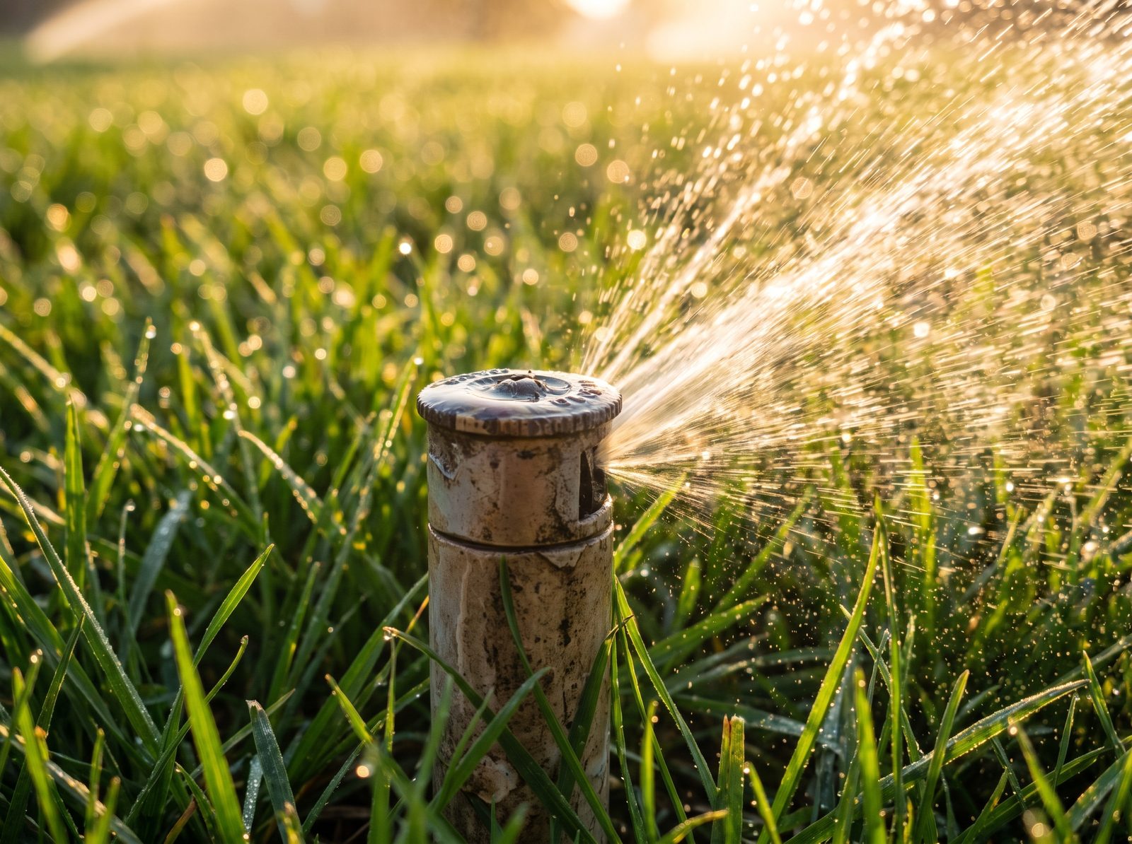 Irrigation at sunrise